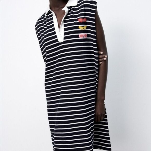 Zara X Natacha Paschal Striped Dress - Picture 9 of 9